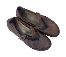 Earth Spirit‎ Leather Mary Jane Comfort Shoes Casual Brown Size 9