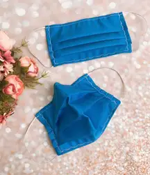 100% Supima Cotton Luxury Blue Face Mask 