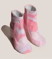 Maison Martin Margiela MM6 Pink Terry Cloth Bootie