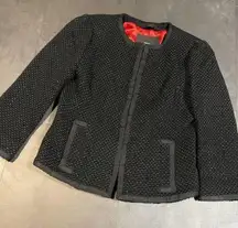 Mossimo Women's Black Wool‎ Long Sleeve Single-Breasted Blazer Jacket Size S