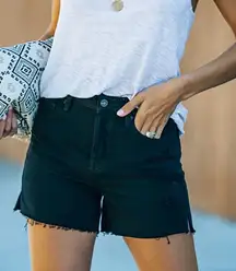 Hidden Jeans Pixie High Rise Distressed Denim Shorts • Sz M