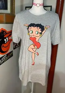 Betty Boop Heather Gray Tee Shirt