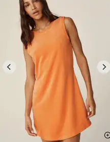 Out Of Town Terry Sleeveless Stretch Waist Mini Dress Orange Dream