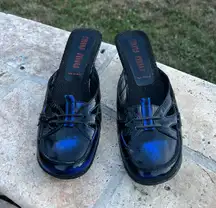 Vintage (rare) blue sporty kitten heels