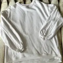 Aerie Oversized Long  Sleeve Sweatshirt Size XS White