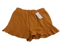 NWT ‘ NEW IN‎ ‘ Gauze Lined Shorts with Ruffle Hem l Size LARGE
