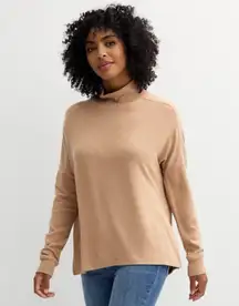 Sonoma Goods For Life Sweater Size XL Beige Cozy Mock Neck Pullover Women's NWT