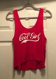 Size Medium COOL GIRL dark pink tank top