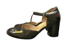 Naturalizer Women's Lavish Mary Jane Pump‎ Size 9.5 Patent Retro Academia