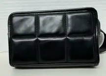 Amanda Uprichard Black Faux Leather Quilted Belt Bag Fanny Pack Purse Bag