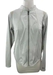 Under Armour Gray Mesh Cutout Full Zip Long Sleeve Activewear Coat Jacket Size M