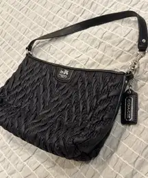New Couch Designer Black Textured Purse