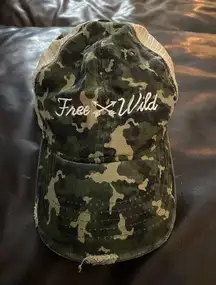 Womens Free & Wild Camo and Leopard Print Hat Super Cute