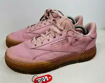 Reebok Club C Double Geo Smokey Rose Size 10 Women