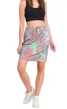 Adidas Originals Pastel Camo Print Mini Skirt Sz Small