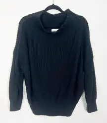 Exlura Pullover Black Chunky Knit Sweater Size S/M