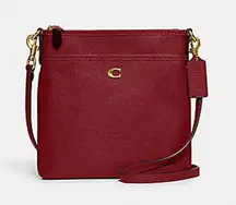 Coach NWT  Kitt Messenger Crossbody Brass/Cherry