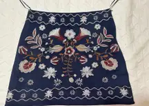 Francesca’s Blue Embroidered Skirt