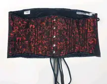 Women's Lace Up Boned Jacquard Brocade Waist Training Underbust Corset 8XL 44in