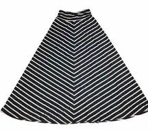 AB Studio diagonal striped maxi skirt