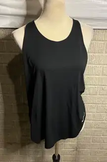 Nike Dri-FIT Racerback Tank Top Black Athletic Workout Gym Women's Large
