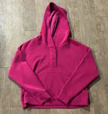 Lates by Kate Jet-Setter Half Button Hoodie Pink Size Medium
