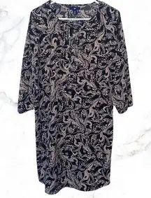 GAP Black & Tan Paisley Print Tunic Dress