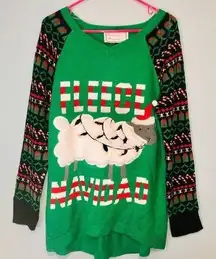 Christmas holiday sweater size 1X fleece Navidad