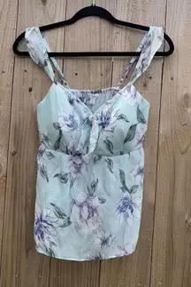 Candie's Size M Floral‎ Top Adjustable Straps Padded Cups spring summer cottage