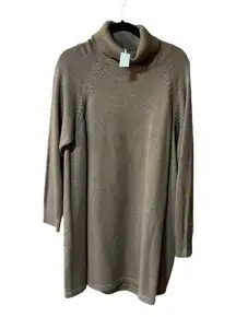 BluIvy Knit Chunky Turtleneck Sweater Oversized Pullover Dress- Size M/L- NWT