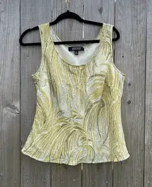 Kasper Tank Size 14 Leaf‎ Floral Dot Light Spring Work Summer Fairy