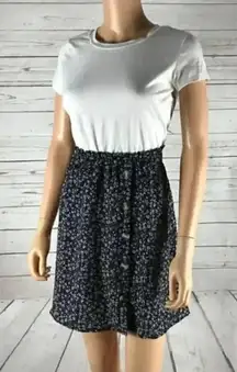 BAILEY BLUE Short Sleeve Cinched Waist Dress, NWT, MEDIUM