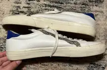 Madewell Sidewalk Low-Top Sneakers Leather and Calf Hair Wave Edition Stripes