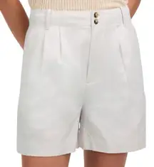 Madewell The Drapey Twill Pleated Shorts Womens Size 0 Off White Lyocell Linen