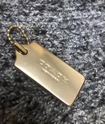 Coach Bag Tag Metal Gold