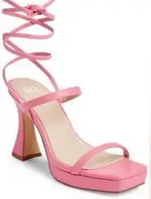 BP Netta Platform - pink strappy heels - size 9.5