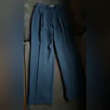 Black Vintage Dress Pants. High Waisted  Pleated In Front Lined Sz 4