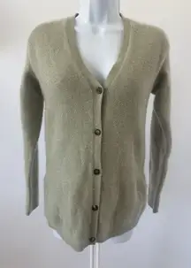 TSE Lt. Gray Green Long Sleeve Button Up Cashmere Sweater, Sz: S ? (b8)