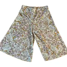 Isaac Mizrahi Live! Petite Floral Knit Culotte Pants‎ Wide-Leg Multicolor SP