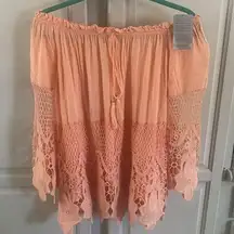 off the shoulder cut out shirt Nordstrom M