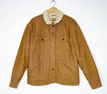GAP Women’s Sherpa Lined Corduroy Jacket – Size Small Tall