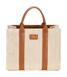 David‎ Jones Square Woven Tote Handbag