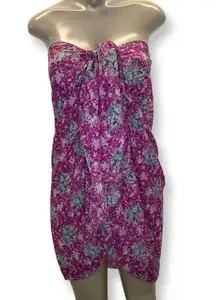 Zuliana floral long sarong/dress Made in USA NWT