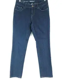 Westport Jeans Womens 2P Signature Fit Mid Rise Straight Stretch Blue