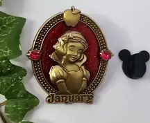 Disney Princess Snow White January Month Garnet Birthstone Pin NIB