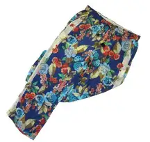 NWT Johnny Was Emma Divine in Blue Floral Lightweight Wide Leg Lined Pants XL