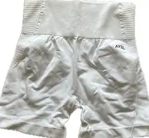 NWOT AYBL white biker shorts Size S