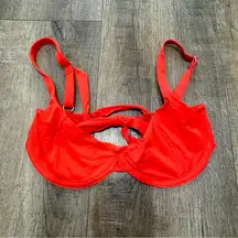 ONEONE Free People Red Orange Bikini Top Size L