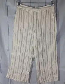 Chaps cropped striped pants