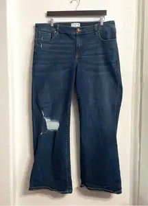 Lane Bryant Womens Jeans Denim Mid Rise Bootcut Distressed Plus Size 20